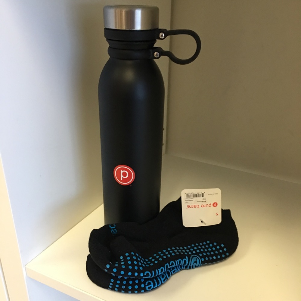 ❌❌SOLD❌❌ Pure barre stainless steel bottle socks bundle NWT